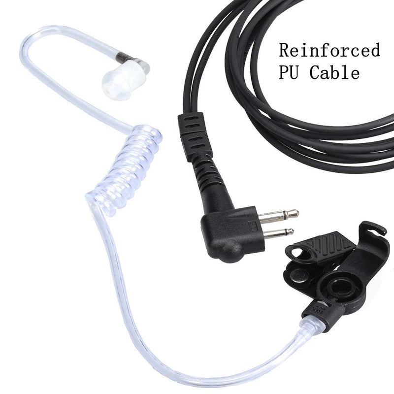 [AUSTRALIA] - Earpieces for Motorola Walkie Talkies with Mic 2 Pin Acoustic Tube Headset and PPT for CP200 GP2000 XU1100 PRO1150 MU12 (2 Pack) 