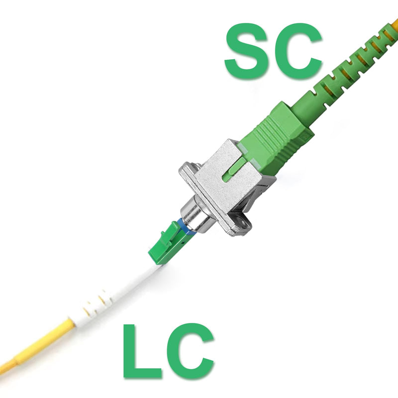 FSWWSF Fibre Optic Adapter SC/APC Female to LC/APC Male Singlemode Pack of 2 LC to SC Adapter for Durable and Fast Fibre Optic Coupling (SC/APC-LC/APC) SC/APC-LC/APC