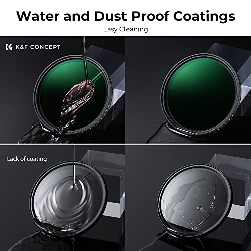 K&F CONCEPT 72mm Variable ND8-ND2000 (3-11stop) Waterproof ND Lens Filter