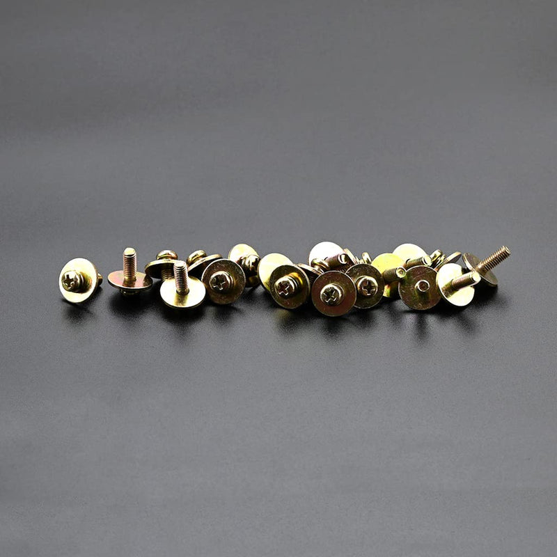 Alnicov 20pcs Metal Drum Set Lug Claw Hook Mount Screws With Washer for Snare/Tom/Bass Drum Lugs