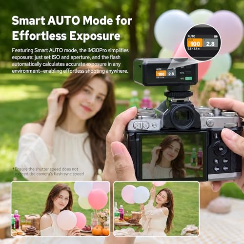 Godox iM30Pro iM30 Pro Mini Camera Flash, GN15 Mini Flash, AUTO/Manual Mode