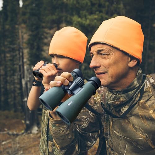 12x50 UHD Binoculars for Adults High Powered with Upgraded Phone Adapter - Large View, Lightweight, IPX7 Waterproof, BAK4 Prism - Binoculars for Hunting Bird Watching Cruise Green