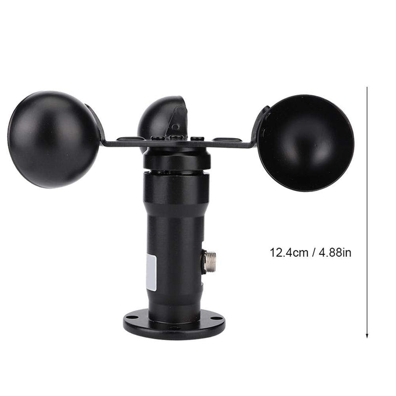MAGT Wind Speed Sensor, Pulse Signal Output Aluminium Alloy Wind Speed Meter Practical Wind Gauge Anemometer 3 Cups