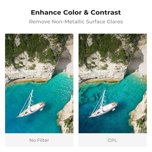 K&F CONCEPT 82mm Black Diffusion 1/4 + Polarizing Filters Set (2PCS)