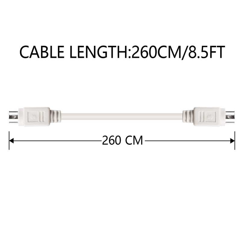 PNGKNYOCN 8.5 Feet PS/2 MDIN-6 Male to Male Cable for PS/2 Keyboard/Mouse Connector