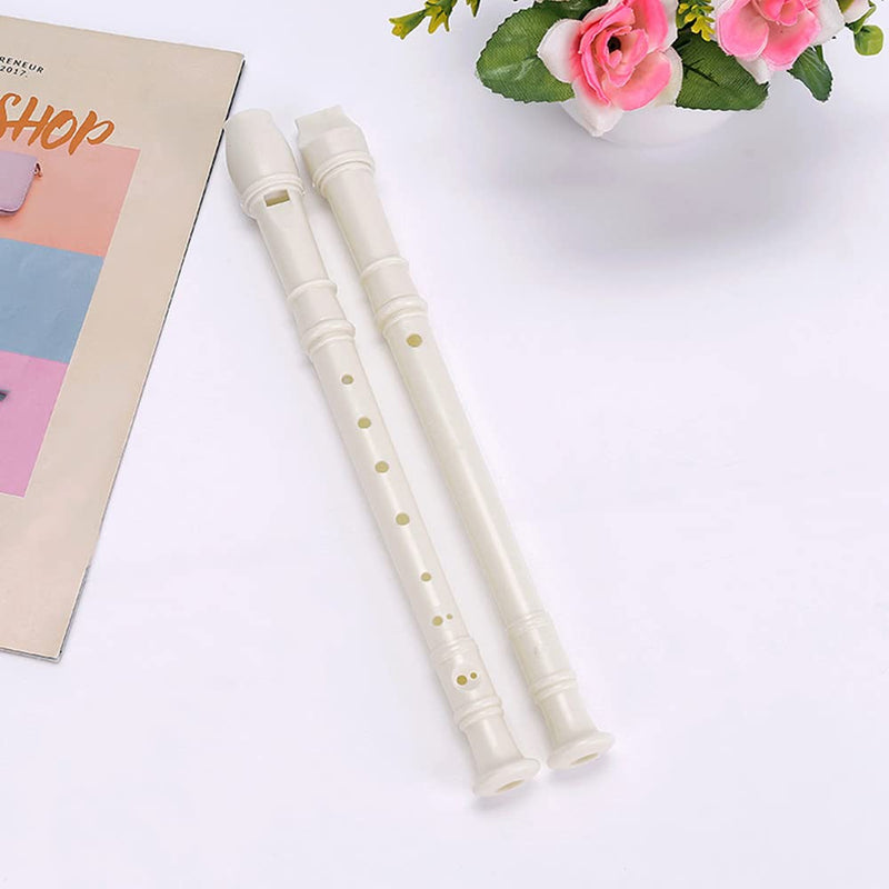 [AUSTRALIA] - 6 Pieces 8 Hole Descant Soprano Recorder for Kids, Plastic Music Recorder Instrument Kid Music Flute with Cleaning Rod 6 Pack 