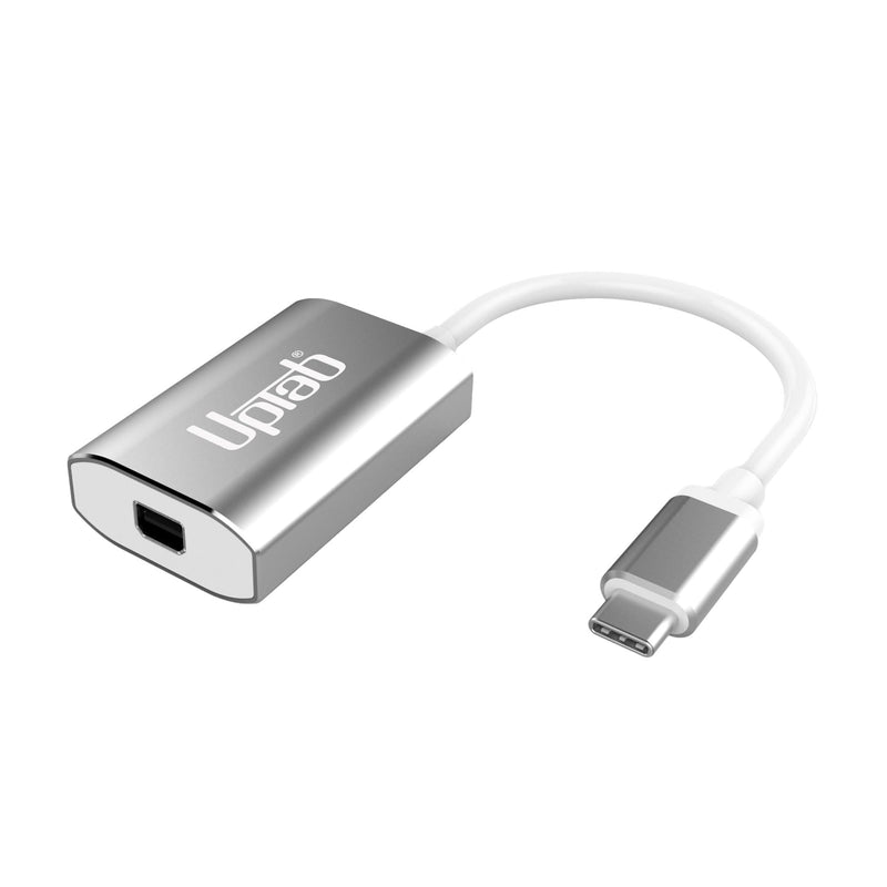 uptab USB-C to Mini DisplayPort Adapter 4K 60Hz, Power Port | Thunderbolt 3 compatible; pass-through USB-C charging; iPhone, MacBook Pro/Air M1-M5, iPad Pro, Mac mini M4, iMac Silver