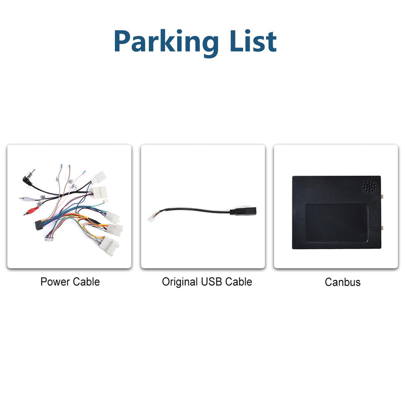 for Toyora Car Radio JBL Wiring Harness 16 Pin Adapter Compatible with Toyota Camry Corolla RAV4 Highlander Land Cruiser Prado Vios Yaris Sienna, Canbus, Steering Wheel Control