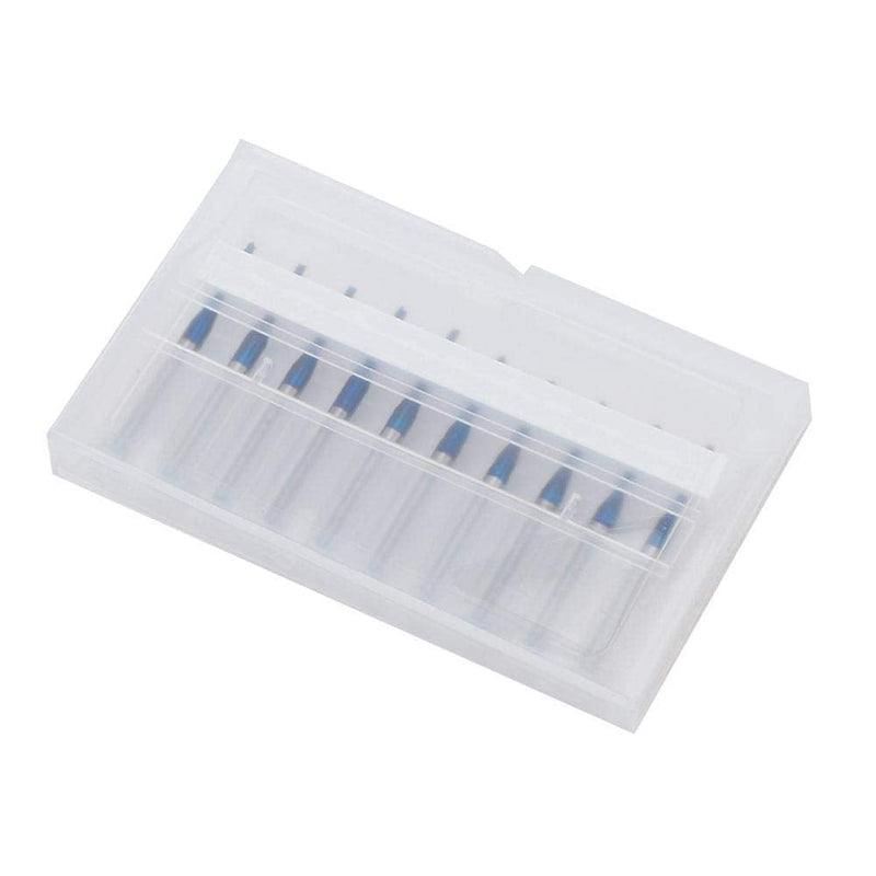 10-Piece End Mill Set Carbide Cutter Blue Corn Cutter CNC PCB Engraving Milling Tool (1.4 mm)
