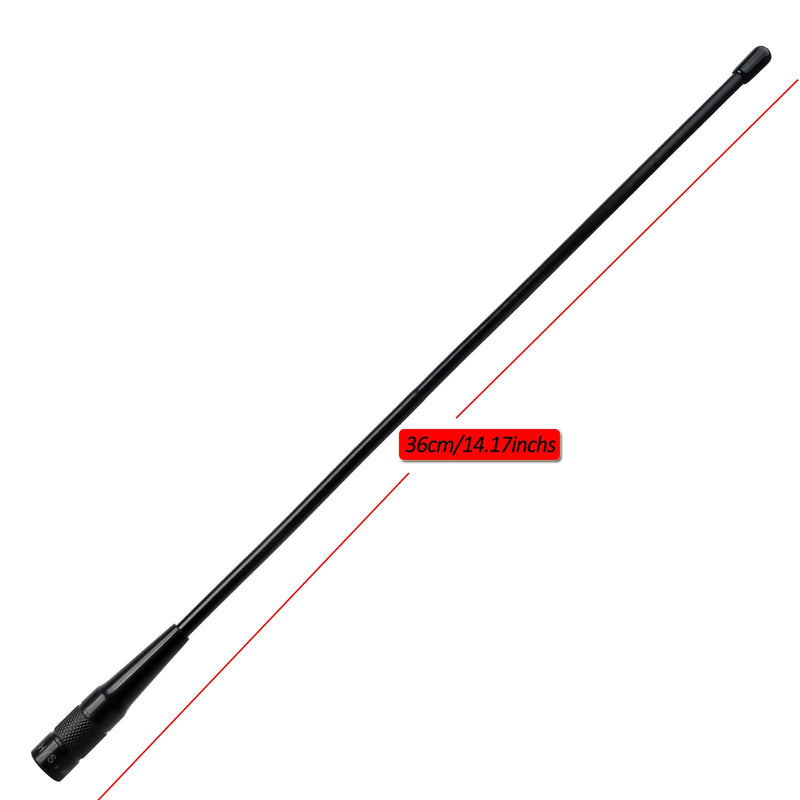 [AUSTRALIA] - HYS GMRS HT Pre Tuned SMA Male Base Antenna, UHF 462-467Mhz Walkie Talkie Antenna for 460-470Mhz Midland WOUXUN Motorola Kenwood Icom Vertex Blackbox HYT Hytera Two Way Radio Black 2PCS (462-467Mhz) 