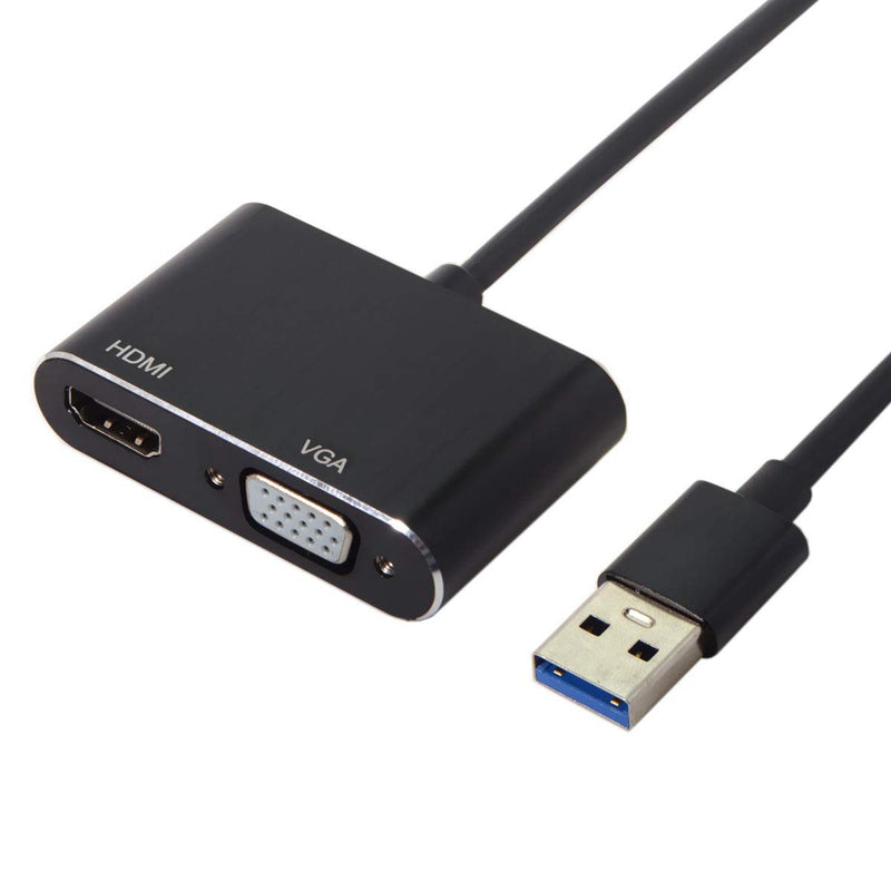 USB 3.0 & 2.0 to HDMI & VGA HDTV Adapter Cable External Graphics Card for Windows MacBook Laptop