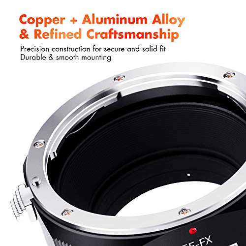K&F Concept Lens Mount Adapter for EOS EF/EFS Lens to FujiFX Mount X-Pro1 X Camera X-Series Mirrorless Cameras with Matting Varnish Design Canon EF&EF-S