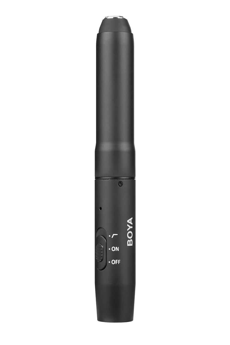 Boya BY-M11OD Professional Omnidirectional XLR Lavalier Microphone for Interviews, Dialog & Instruments AA Battery or Phantom Powered, Black