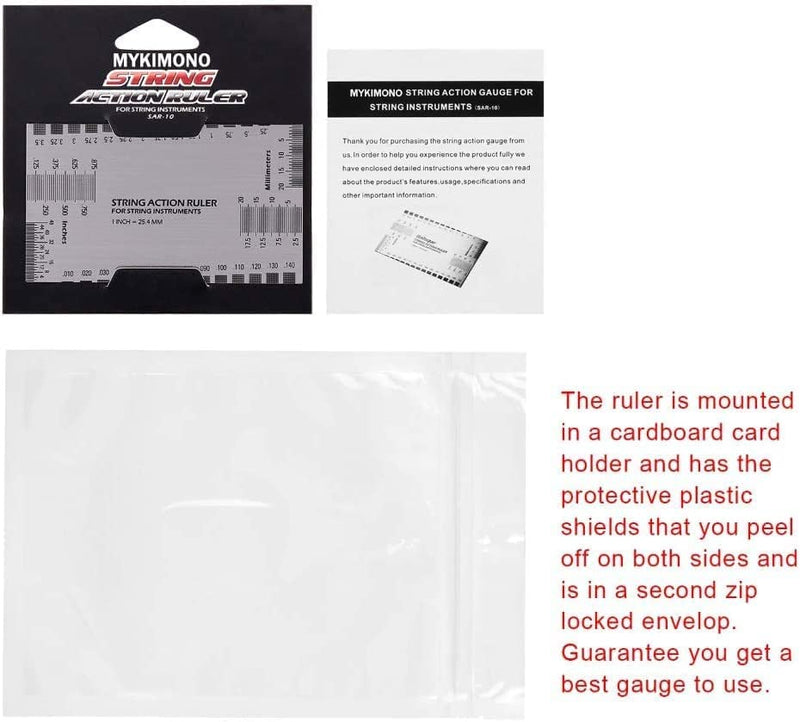 [AUSTRALIA] - String Action Gauge Ruler, Guitar Height Gauge Set Up Tool for Electric Bass and Acoustic Guitar 