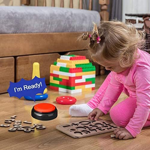 [AUSTRALIA] - Record Talking Button Easy Button Recording Voice Button Funny Office Gift Multifunctional Dog Buttons Talk for Communication-Classroom-Friendly Recordable Sound Buttons Recordable Button Buzzer 
