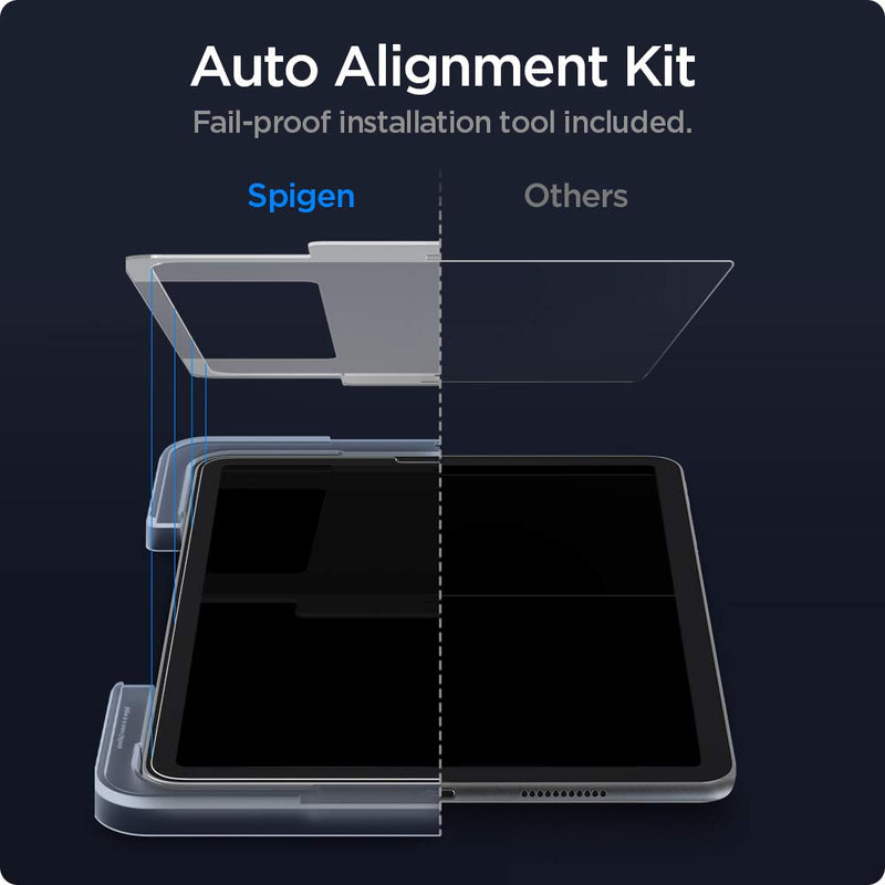 Spigen Glas.tR EZ Fit Tempered Glass Compatible with iPad Pro 11 Inch M2 2022, iPad Pro 11 Inch 2021/2020/2018, iPad Air 5 2022, iPad Air 4 2020, Scratch Resistant, 9H Screen Protector
