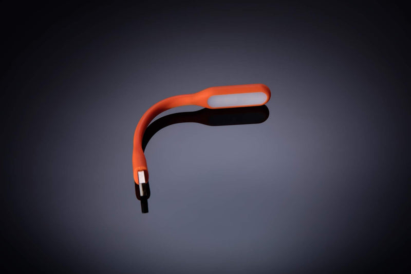 Schatzii | LED Laptop & Reading Light | High Intensity LED Light Powered by Any 2.0 & 3.0 USB Port on Laptop - No Batteries Needed | Adjustable & Bendable Light | Orange