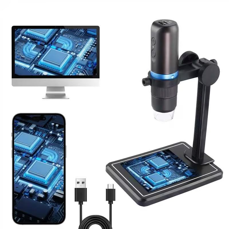 [AUSTRALIA] - Beileshi WiFi USB Digital 50X to 1000X Digital Microscope with Stand, 8 LEDs,Supports APP,Compatible with iPhone iPad Android Mac Windows Wireless Microscope 