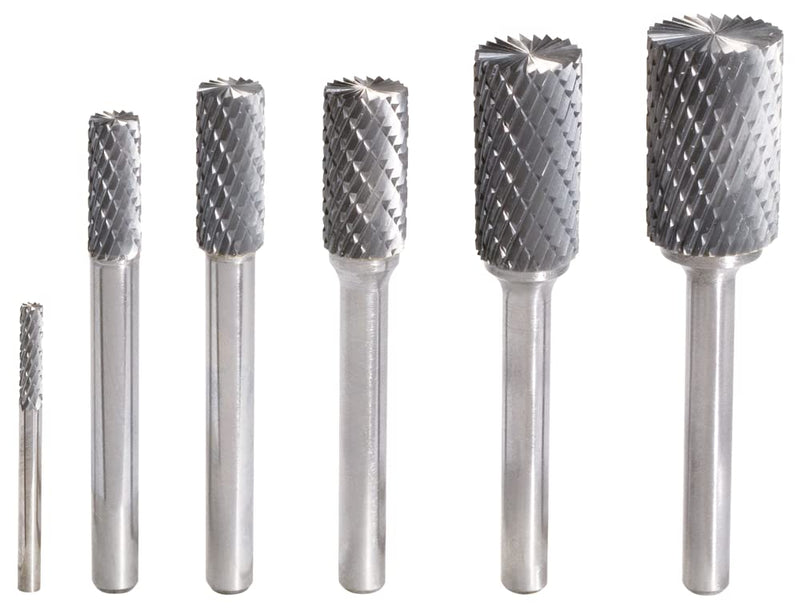 KS Tools 515.3235 Hard metal cylinder rotary burr form A with spur gearing, 12mm