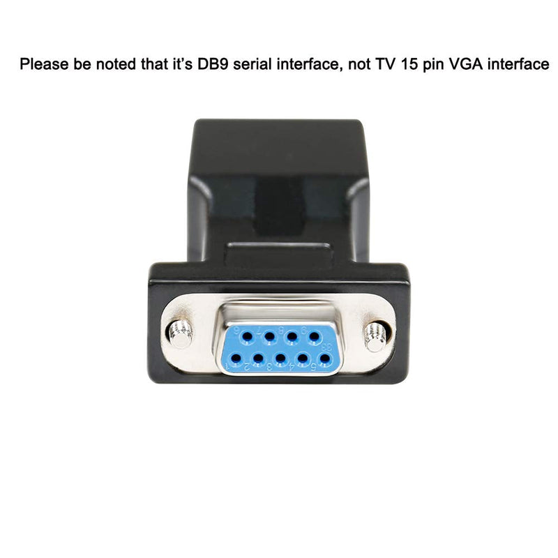 DTECH DB9 to RJ45 Serial Adapter RS232 Female to RJ-45 Female Ethernet Converter Compatible with Standard 9 Pin RS-232 Devices DB9 female to RJ45