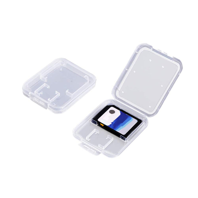 10pcs Clear Plastic Memory Card Case Compatible with SD Micro SD T-Flash Card