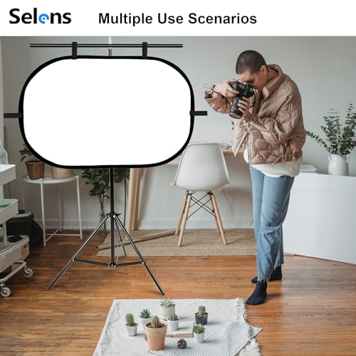 Selens 23.6x35.4in/60x90cm Oval Light Reflector Diffuser 23x35inch/60x90cm with carrying bag