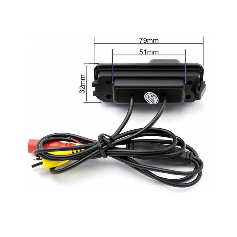 AHD/CVBS Car Rear View Camera's Fisheye Lens License Plate Lamp-Camera with RCA Cable & Vehicle Camera for Volkswagen VW Polo Magotan Bora Jetta Golf5 Passat B5 B6 CC Skoda Superb (CVBS) CVBS