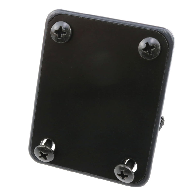 MetalGuitar Neck Plate Metal Guitar Neck Joint Plates Compatible with guitar parts such as Strat Tele style electric guitar bass (black) -1PCS