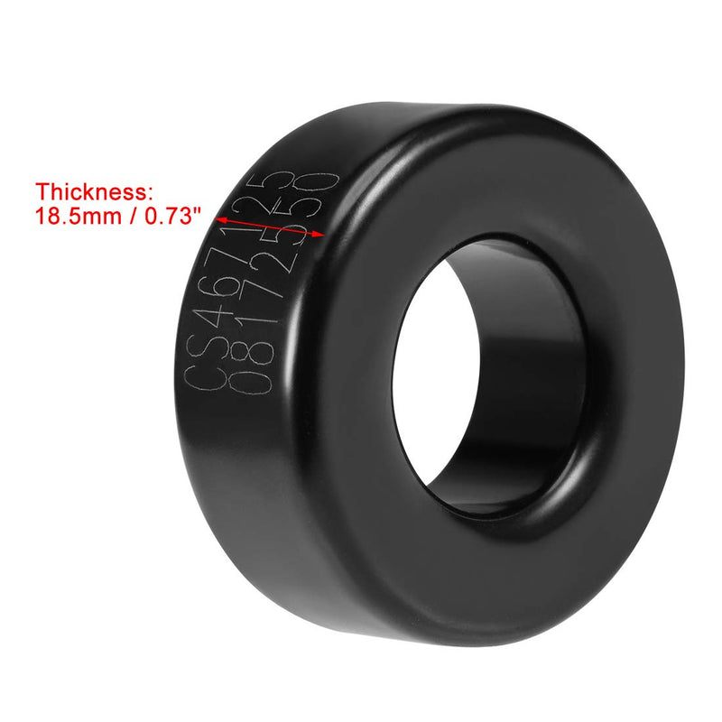sourcing map 23.5 x 47.3 x 18.5 mm Ferrite Ring Iron Powder Toroid Cores Black Ferrite Cores DE de