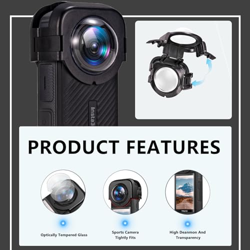 Insta 360 X4 Lens Guard Protective Cover, Optical Glass Lens Protector for insta360 X4 Accessories