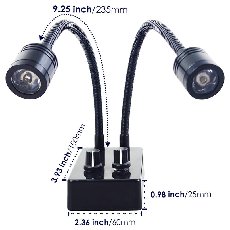 [AUSTRALIA] - Microscope Light Source, USB Desk Dual Gooseneck Lights LED Mini Spot Light Illuminator for Stereo Microscope Camera Industrial Video Zoom C Mount Lens for Repair Soldering PCB Lab 
