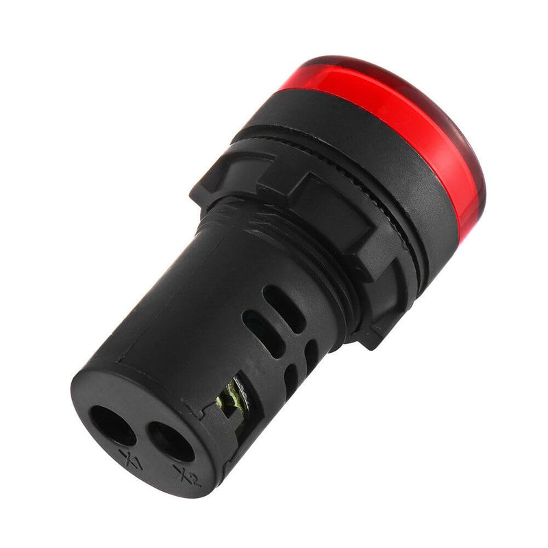 Pack of 3 22 mm LED Indicator Light - AC 220 V LED Indicator Signal Light, Flush Panel Indicator Lights (Green) Green 3stk
