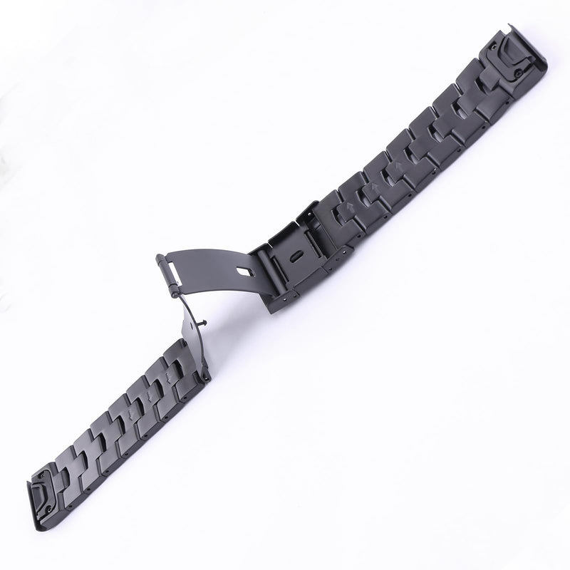 XIW Compatible for 26mm Garmin Fenix 8 51mm Enduro 3 51mm 6X Pro 7X Pro 5X Plus Titanium Metal Quick Release Watch Band Replacement for men Wirstband Strap women Bracelet Black