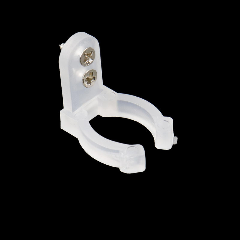 100Pcs 1/2 Inch LED Rope Light Clips Holder Cable Clips with Screws for Hanging Christmas Light String Lights Outdoor Wedding Patio LED Light Wall Mount 1/2 Inch(12mm) Transparent