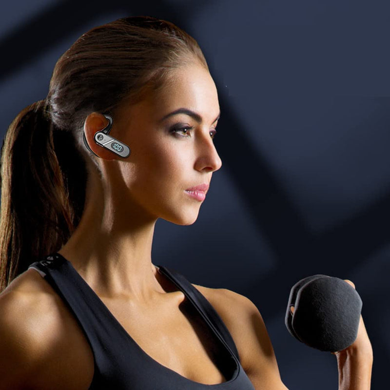 Bluetooth Headset Wireless Bluetooth Earpiece Single Ear Voice Control Answer Earphones for cell phone computer Laptop Driver Trucker