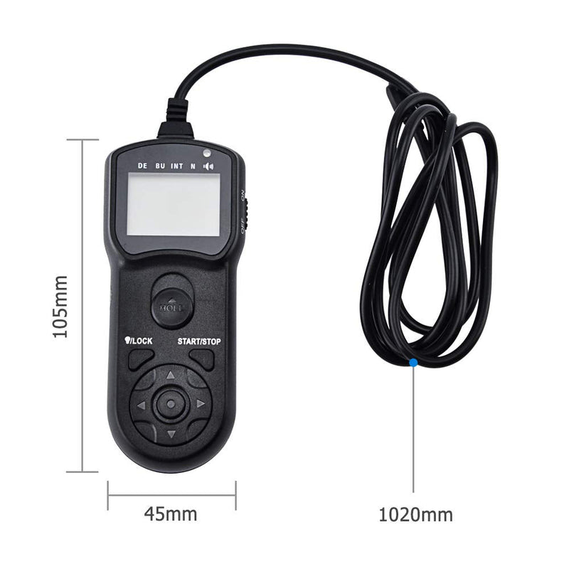 [AUSTRALIA] - Digital Timer Remote Shutter Cord JJC Timer Shutter Release Remote Control Cord for Olympus E-M1 Mark II Replaces Olympus RM-CB2 Olympus RM-CB2 Replacement 