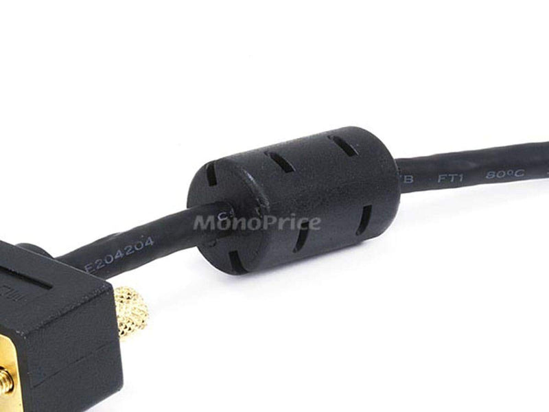 [AUSTRALIA] - Monoprice Ultra Slim SVGA Monitor Cable - Male to Male, With Ferrites, Gold Plated Connector 30/32AWG, 6 Feet, Black 