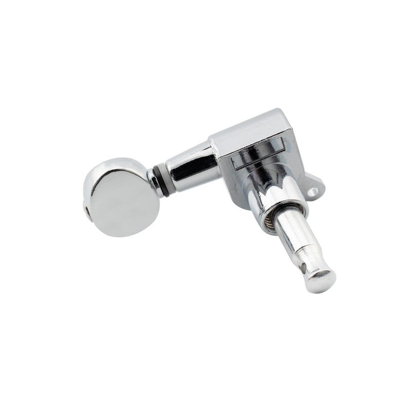 Musiclily 6 inline Sealed Guitar Tuners Tuning Pegs Keys Machine Heads Set for Strat Tele Electric Guitar Replacement,Kidney Button Chrome Kidney Button Chrome