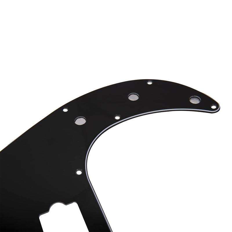 1Pcs Yootones 13 Hole P Bass Pickguard Guitar Scratch Plate Pick Guard Compatible with 4 String USA/Mexican Standard Precision Bass Part (3Ply Black) 3Ply Black