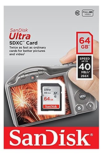 SanDisk Ultra 64GB Class 10 SDXC Memory Card Up To 40MB/s-SDSDUN-064G-G46 [Older Version]