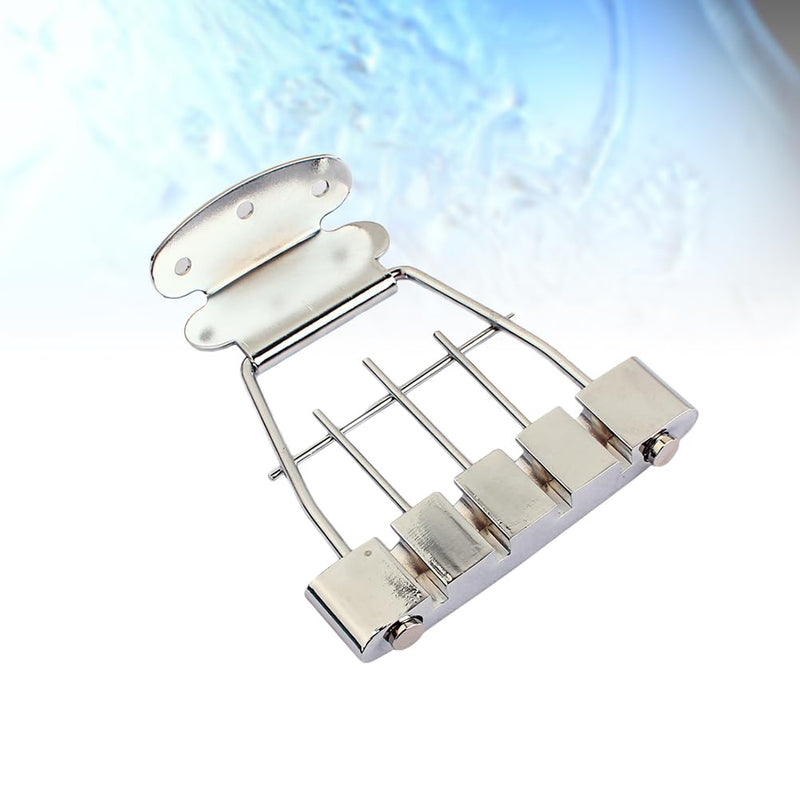 [AUSTRALIA] - Healifty Four-String Pull-up Board Sturdy Zinc Alloy Guitar Tailpiece for Jazz Archtop Bass Easy Installation Replacement Parts 4.33 X 3.22 X 0.43 Inches 