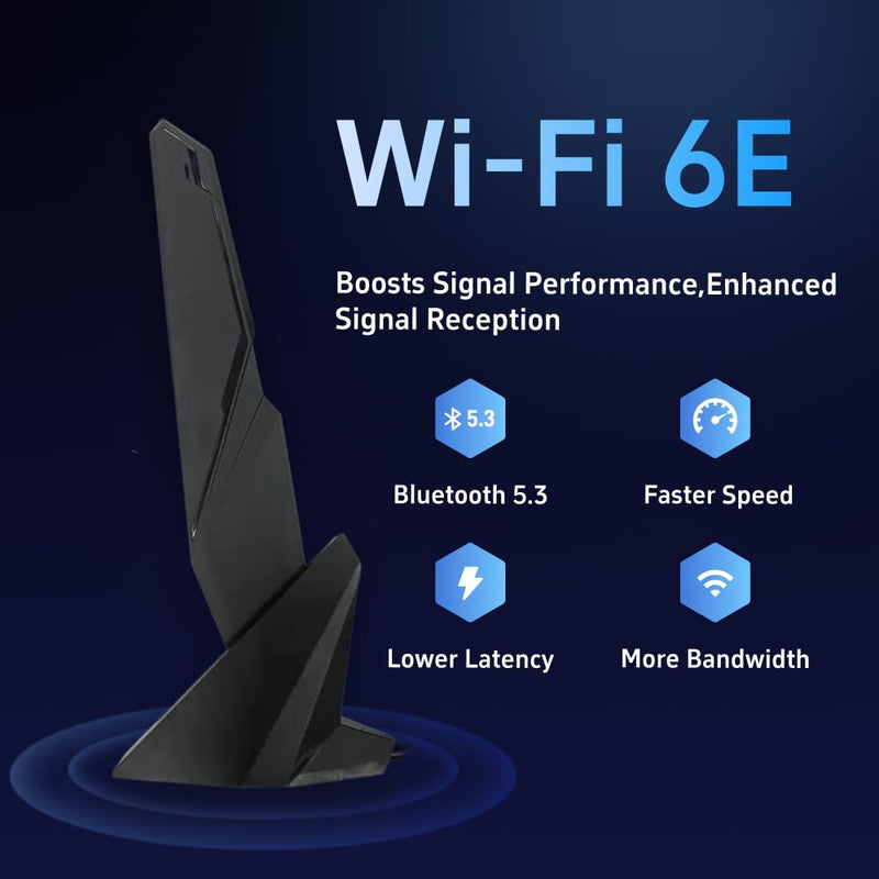 SMA WiFi 6e 2T2R Antenna 2.4G/5G Dual Band for GIGABYTE AORUS Z390 Z270 Z370 Z490 Z590 Z690 X470 X570 X570S X570I H470 H470I H610 B460 B450 B550 B560 B660 AX X299X Magnetic Base PC Desktop