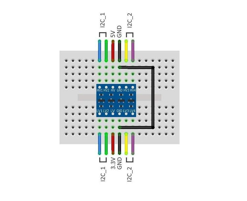 Hailege IIC I2C Logic Level Converter Bi-Directional Module 5V 3.3V Level Converter Adapter Pack of 10