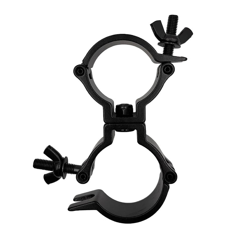 2 Inch Dual Truss Swivel Coupler Fit For 1.89-2inch OD Pipe Heavy Duty Aluminum Alloy 220 LBs Stage Lighting Clamp 2Pack Black