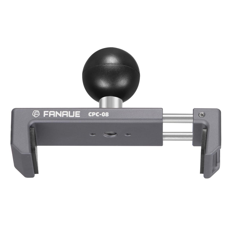 FANAUE Aluminum Phone Holder with 150mm Double Socket Arm Compatible with 6-8.5" Smartphone - with B Size 1" Ball Components for RAM Mounts