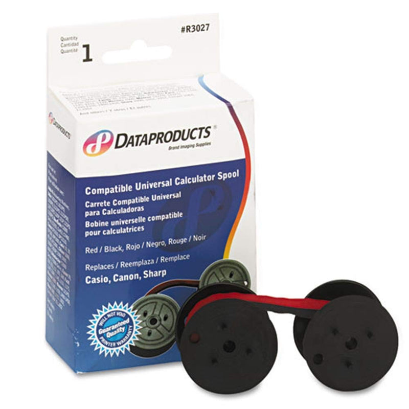 [AUSTRALIA] - Value Bundle 6 Pack Dataproducts R3027 Two-Spool Universal Calculator Ribbon (C-Wind), Nylon Includes AdvantageOP Gunmetal Retractable Pen 