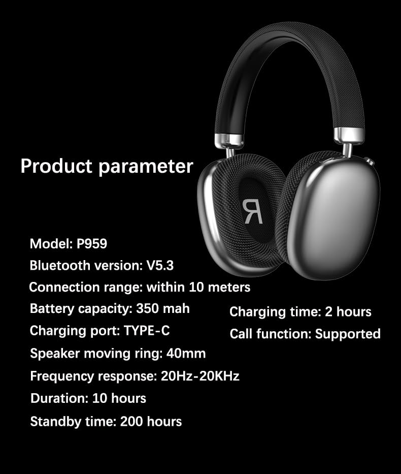 Purple Earphones;Green Apple Earphones Wireless Bluetooth Headphones, Head Mounted Noise Cancelling Headphones Beats Headphones Purple,Pink Over Ear Headphones, 8+ Hours Battery, P959 Green