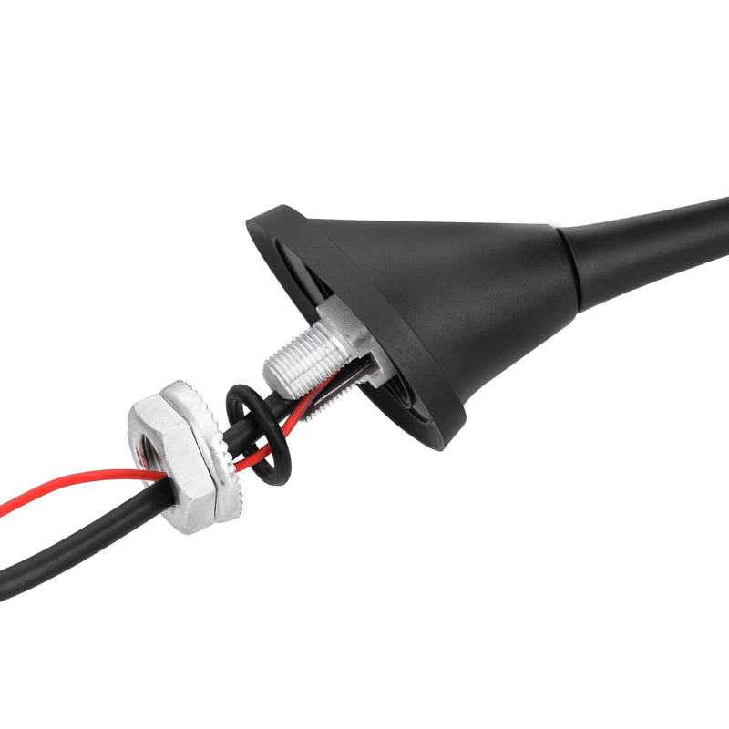 [AUSTRALIA] - Eightwood Car Stereo FM AM Radio Antenna, Universal Roof Mount Amplified Antenna with 12V Power Wire DIN Plug Connector for Vehicle Car Truck SUV Radio Stereo Receiver Media Head Unit amplified antenna with 16ft cable 