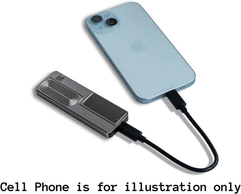 256GB Ultra Speed Portable SSD (PCIe NVMe 4.0, USB-C 3.1 Gen2 Type C, Up to 1050MB/s, Only 2.8 oz, Built w/Kingston, Micron, Crucial) External Hard Drive for iPhone 15, PC, Mac, PS4, Camera 256GB