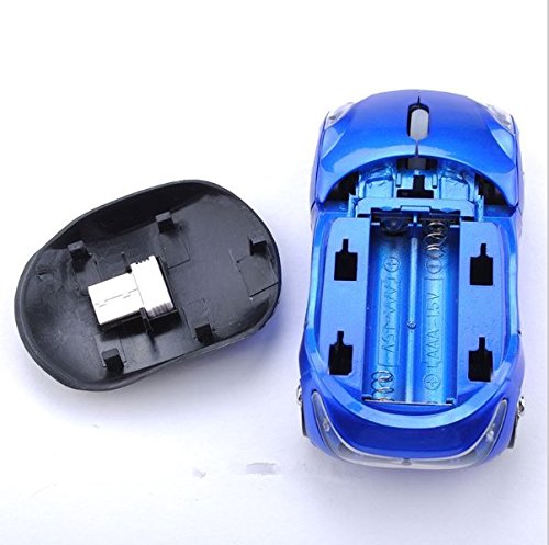 WXG Mini car Shape Mouse - 2.4GHz 1600DPI Wireless Mouse with USB Receiver Tablet Laptop Desktop Computer Mouse
